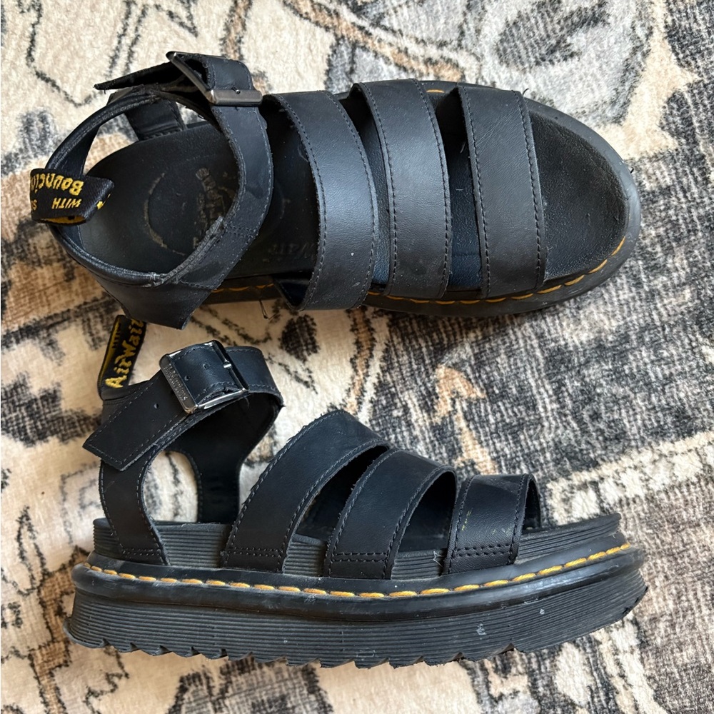 Dr. Martens Black Strap Sandals